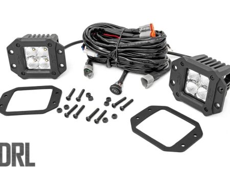 2 Inch Chrome Series LED Light Pods | Flush Mount | Amber DRL Discount