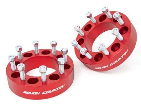 2 Inch Wheel Spacers | 8x6.5 | Red | Multiple Makes & Models (Chevy GMC Ram) on Sale