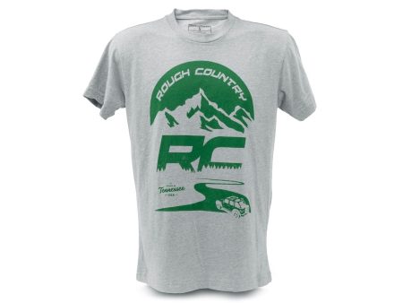 Rough Country T-Shirt | RC Mountains | HEATHER GRAY | 2XL Sale