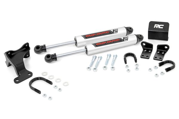 V2 Steering Stabilizer | Dual | 2-8 Inch Lift | Jeep Wrangler JK Wrangler Unlimited (07-18) For Cheap