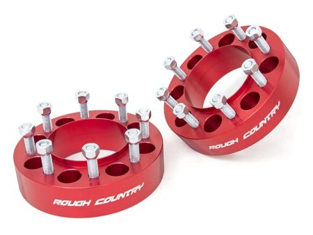 2 Inch Wheel Spacers | 8x170 | Red | Ford F-250 F-350 Super Duty 4WD (03-24) For Sale