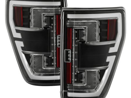 Spyder 21-23 Ford F150 (Halogen w  Blind Spot) Full LED Tail Lights - Black (ALT-YD-FF15021HALBS-BK) Online Hot Sale