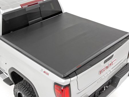 Soft Tri-Fold Bed Cover | 6 7  Bed | Chevy GMC 1500 (19-24) For Cheap