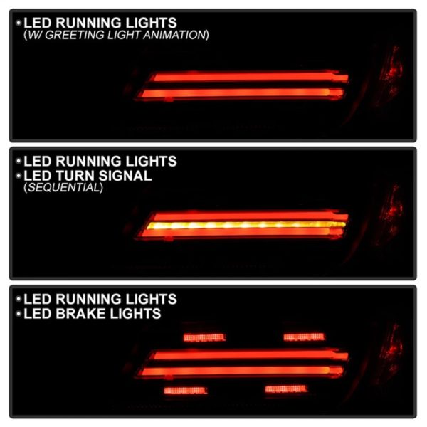 Spyder Apex 22-24 Toyota GR86 BRZ Full LED Tail Lights - Black (ALT-YD-TGR8622-SEQGR-BK) Online Sale