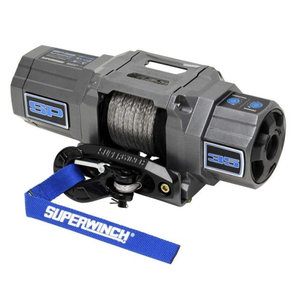 Superwinch 3500 LBS 12V DC 7 32in x 40ft Synthetic Rope Hawse Fairlead SP 35SR Winch Discount