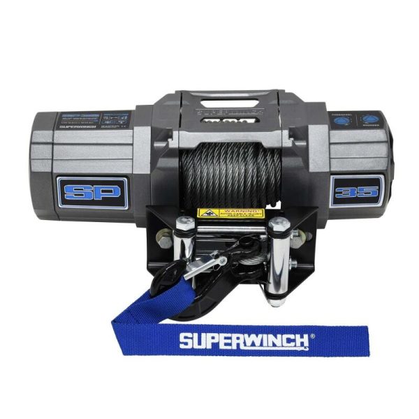 Superwinch 3500 LBS 12V DC 7 32in x 40ft Steel Rope Roller Fairlead SP 35 Winch Fashion