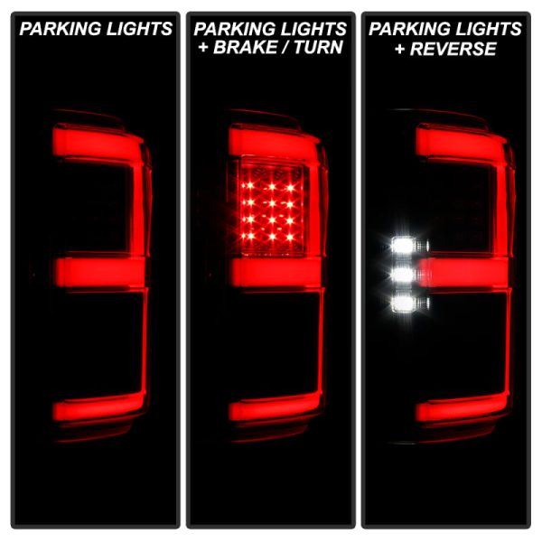 Spyder 18-20 Ford F150 w  Rear Blind Spot LED Tail Lights - Black (ALT-YD-FF15018BS-LED-BK) Fashion