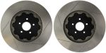 StopTech 13-14 Ford Mustang Shelby GT500 AeroRotor 2pc Drilled Front Rotor (Pair) Online Sale