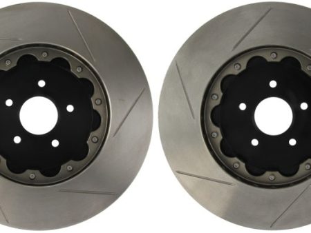 StopTech 13-14 Ford Mustang Shelby GT500 AeroRotor 2pc Drilled Front Rotor (Pair) Online Sale