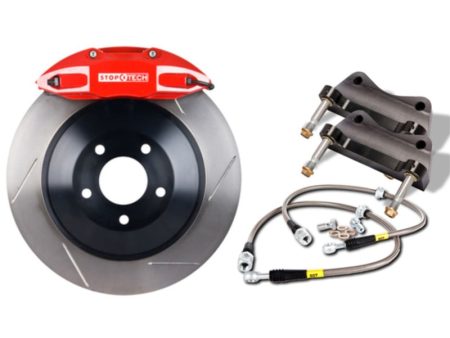 StopTech 2015 Ford Mustang GT Front Big Brake Kit Red ST-60 Calipers 380x34mm Slotted 1pc Rotors Cheap