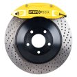 StopTech 05-10 Ford Mustang ST-40 355x32mm Yellow Caliper Drilled Rotors Front Big Brake Kit on Sale