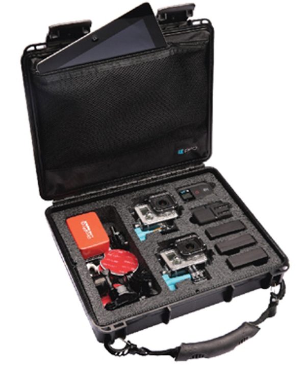 UK PRO POV 40 GoPro Hard Travel Storage Case with Foam and Compact Hand Strap For Sale